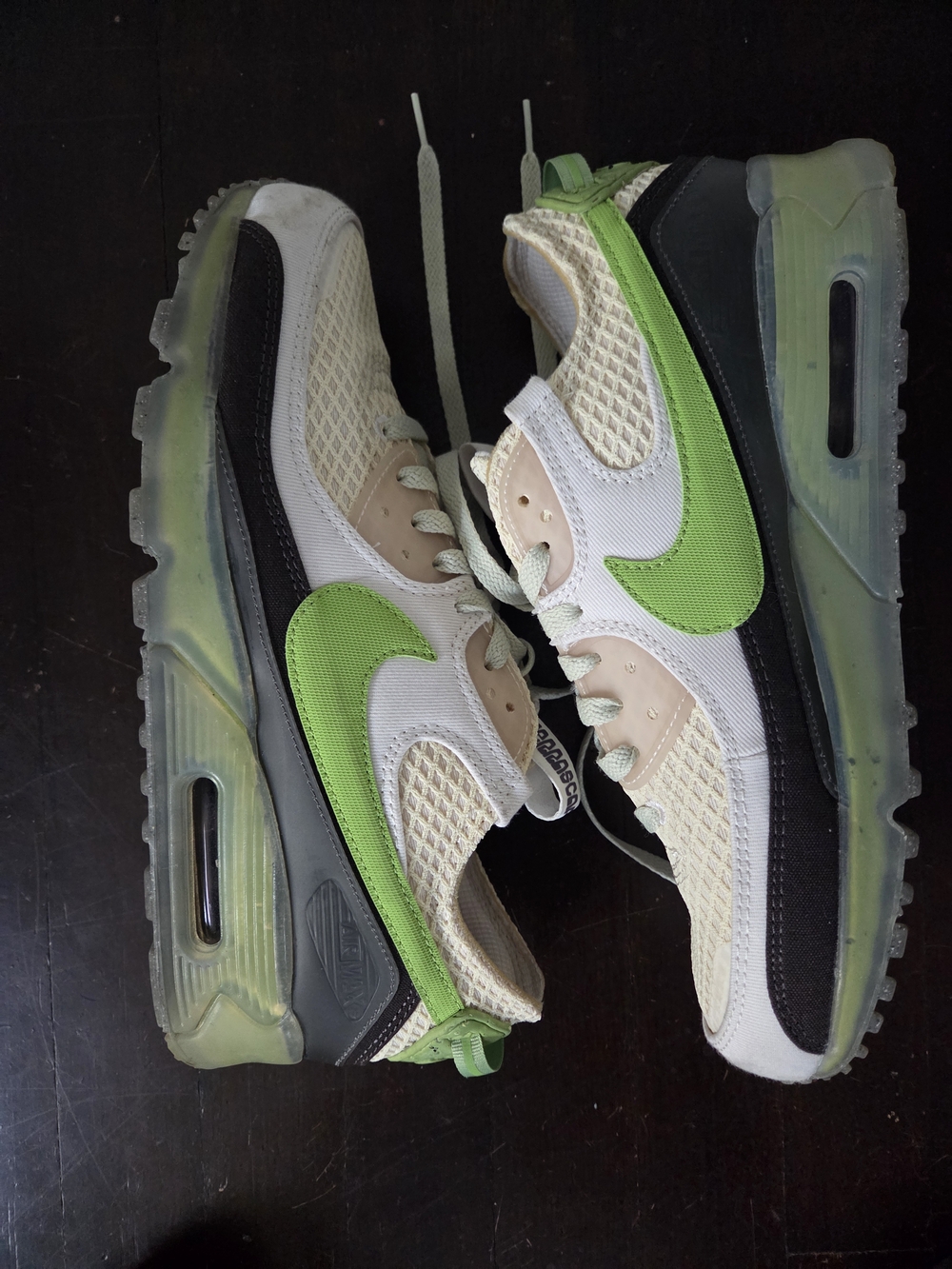 Nike Green and White Men's Athletic Sneakers
